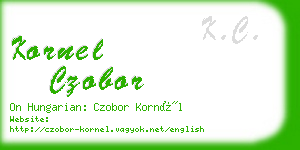 kornel czobor business card